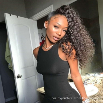 Wholesale Indian brazilian Virgin Human Hair Water Wave curly Bundles With Lace Closure 10a grade hair vendor hair peruvian